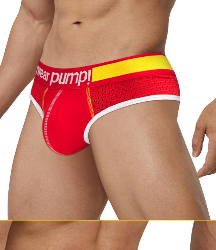 Men's Low Waist Slim Fit Stitching Style U-Convex Pouch Sports Underwear (MP5117)