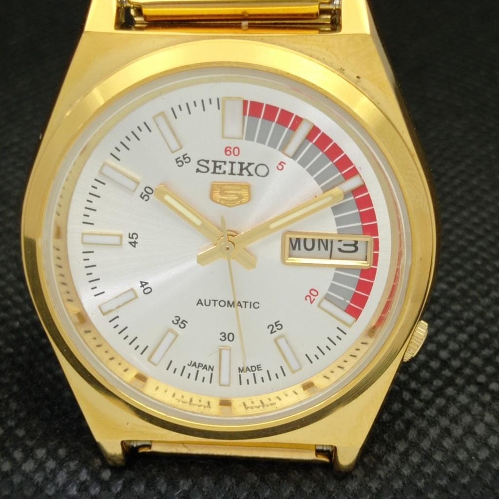 REFURBISHED VINTAGE SEIKO 5 AUTO 6309A JAPAN MENS D/D SILVER WATCH A309507-2 Seiko-a309507