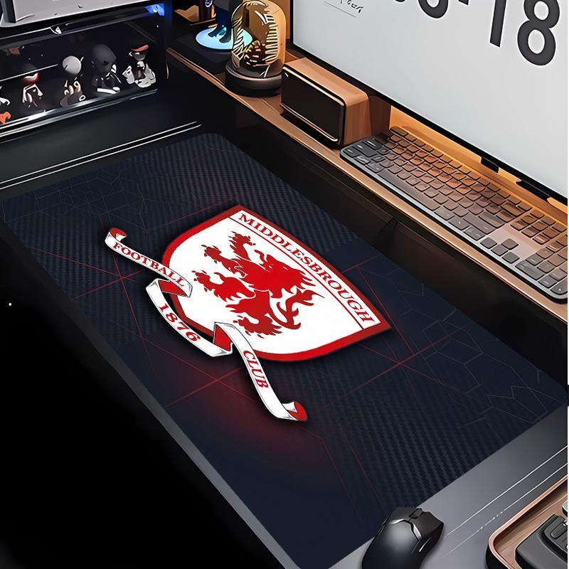 Middlesbrough Football Pattern Mouse Pad Non?Slip Rubber Base Gaming Mousepad For Desk Office Home