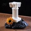 Decoration Roman Pillar Candle Holder Mini Greek Column Stand Resin White Portable Decor Candlestick for Wedding Banquet Home Table Centerpiece Photo
