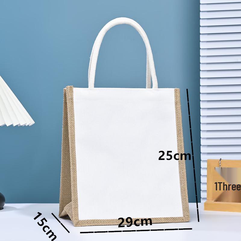 Waterproof Canvas & Linen Handheld Tote Bag - Fashionable & Blank Design