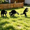 Cute Raccoon Metal Garden Stake Black Raccoon Silhouette Decorative Yard Art for Garden Lawn Pathway Decor Gift for Nature Wildlife Lovers
