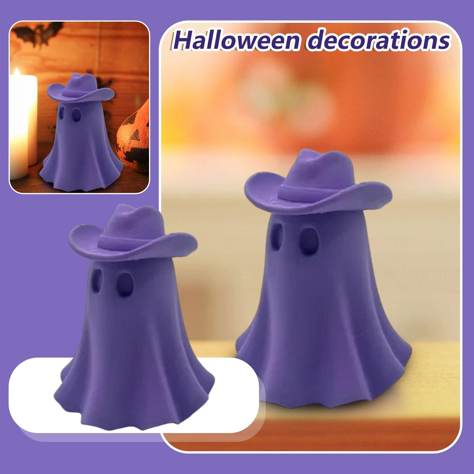 

Ghost Figurine Cowboy Ghost Ornament Desk Ornament Home Decoration For Dorm Entryway Tabletop Bedroom Living Room Garden Indoor 5cm фиолетовый