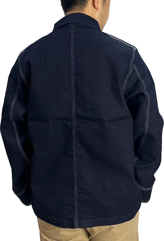 Hanes Stretch Denim Sizes and LL Men's Jacket, M, L, (JP, Alphabet, M, Navy)