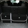 XWOWN1 Car Trunk Storage Bag Leather Camping Box Collapsible Auto Emblem Organizer Accessories for BMW M Performance E36 E60 E90 E46