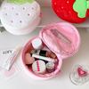 Cute Cosmetic Organizer Soft Multifunctional Toiletries Bag Strawberry Plush Cosmetic Bag Plush Plush Travel Storage Pouch