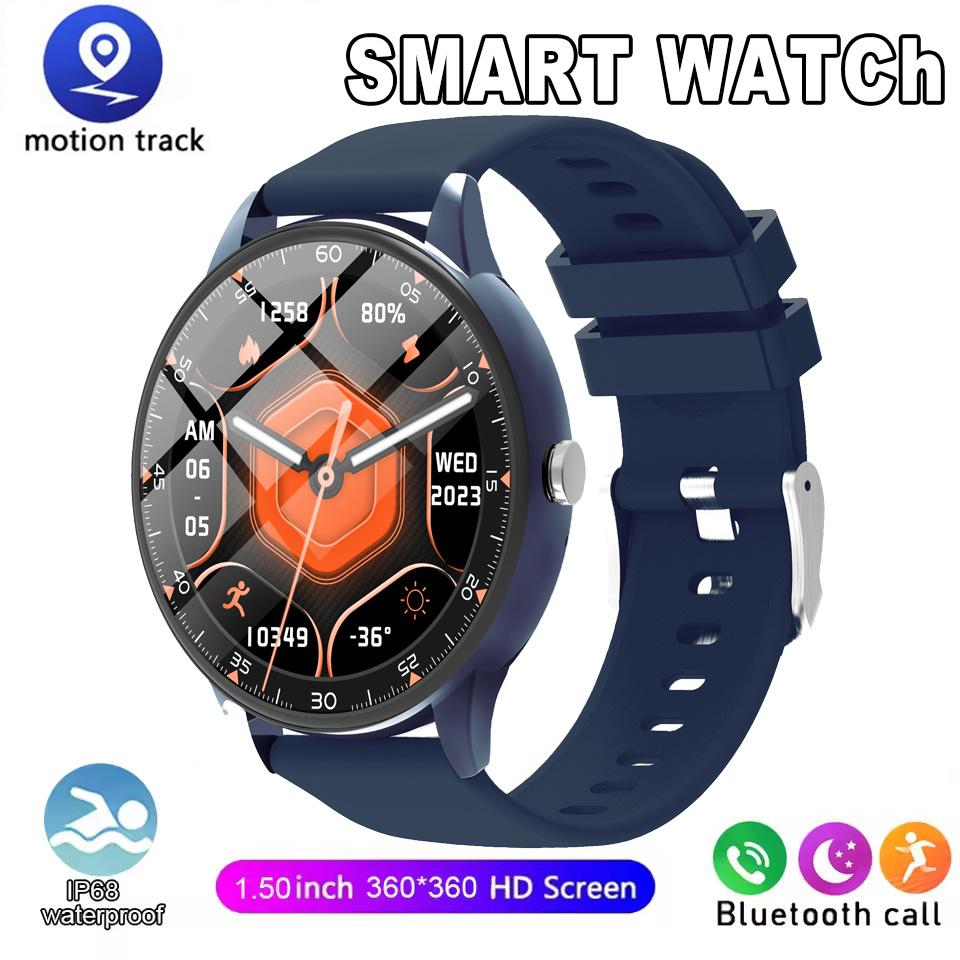 Smartwatch 1,50-Zoll HD-Bildschirm Bluetooth-Anruf Benachrichtigung IP68 Wasserdicht Multi-Sport-Modus Smartwatch Herren Damen
