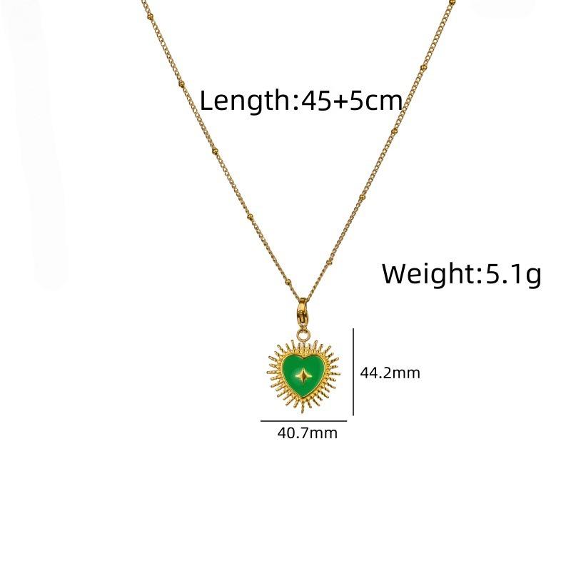 Европейско-американское ретро-ожерелье с подвеской-сердцем из титана