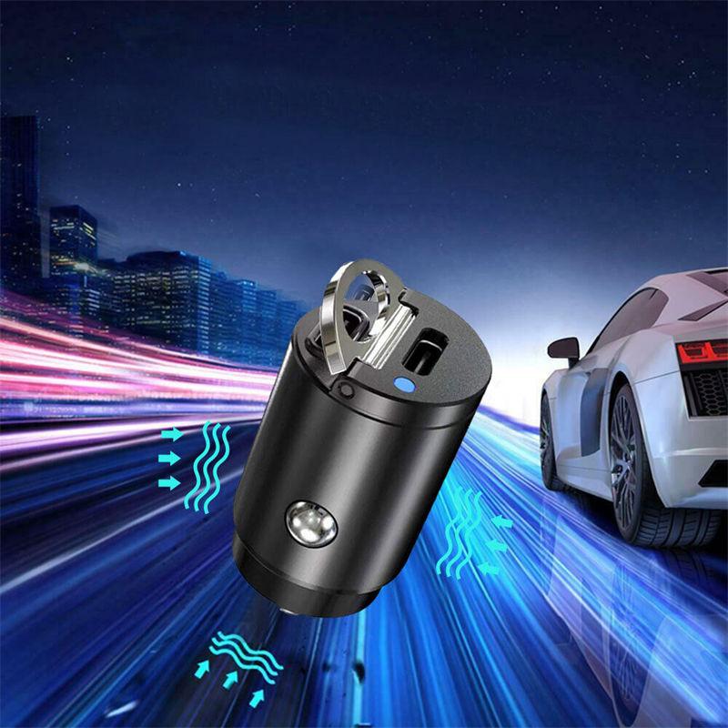 Mini Încărcător Auto Dual USB Tip C PD Adaptor Încărcare Rapidă Accesorii Ornamente 30W