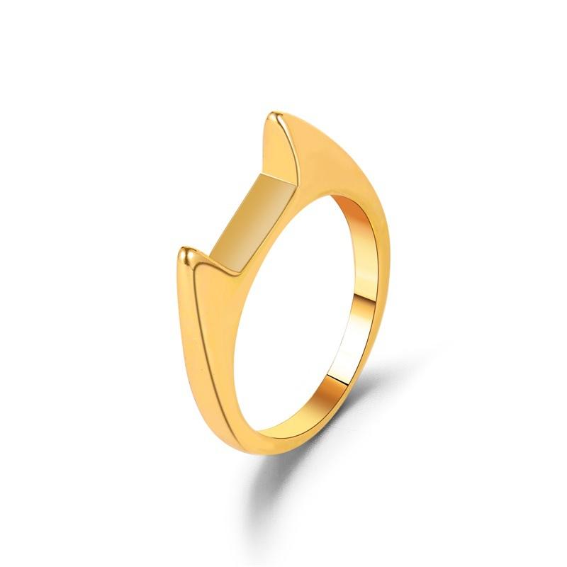 Cute Fashion Alloy Cat Ear Shape Ring for Couple Rings Friend Finger Rings Jewelry Personality Creativity Party Gift