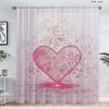 Valentine's Day Red Rose Flower Shower Curtain Waterproof Polyester Landscape Curtains Bathroom Shower Curtain And Rug Sets