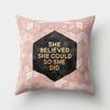 Nordic Marble Car Waist Pillow Sofa Pillow Case Velvet Cloth Printing Creative Home Office Pillow