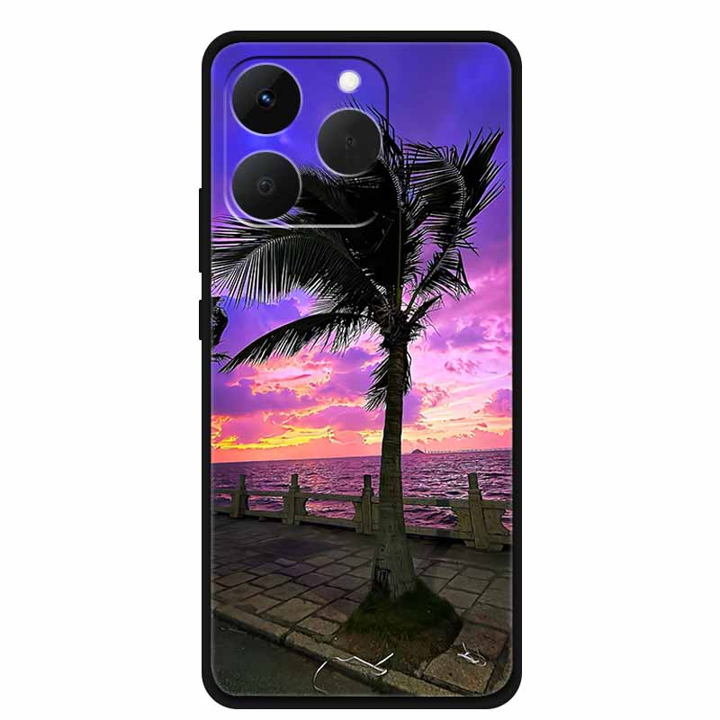 

Клубничный чехол для OPPO Realme 15T 15 T Мягкий силиконовый чехол для телефона Funda Черный ТПУ Защитные чехлы Coque Ударопрочный корпус Etui -Realme 15T 5G