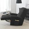 1 Seater Stretch Velvet Recliner Sofa Cover  Armchair Covers Elastic Single Sofa Slipcovers for Living Room Solid Color