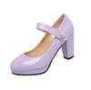 Women Pumps Girls' Shoes Platform High Heels Mary Jane Shoes Lolita High Heels Shallow Round Toe Office Party Wedding Footwear
