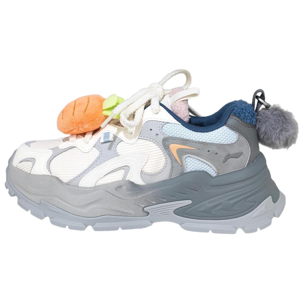 Li Ning Starburst Synthetic Leather Soft Retro Fashion Versatile Non-Slip Wear-Resistant Low-Top Lifestyle Casual Shoes Women Sneaker AGCV252-1