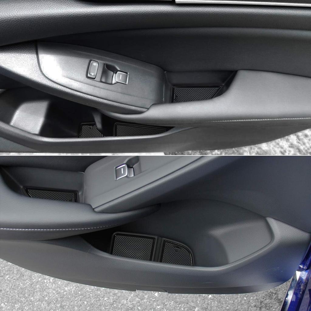 Auovo 17Pcs Anti-Dust Mats For Honda Accord Accessories 2018 Interior Car Cup Holder Erts,Center Console Liner,Door Pocket Liner Mat(Black)