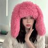 Solid Color Rabbit Ears Beanies Coldproof Ear Protection Hat Casual Plush Pullover Cap  Autumn
