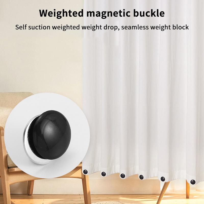 1/6/10Pcs Magnetic Shower Curtain Weights Silicone Covered Rustproof Shower Curtain Liner Weights Heavy Duty Curtain Weights