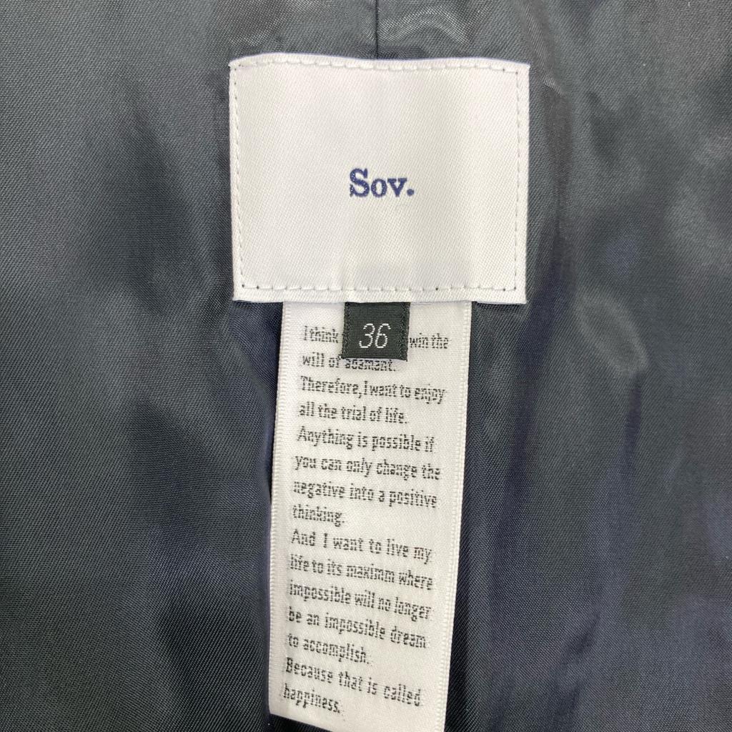 SOV. [Bon état/24 ans] 0305150243 Gilet long sans col en georgette/ Veste 36 MarineOccasion