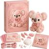 Pink Forest Friends DIY Patchwork Collection, All-Inclusive Sewing Kit to Make Cute Woodland Animals, Household Hobby Decor Gift