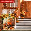 2D Flat - 2D Flat, Thanksgiving Autumn Truck Pumpkin Sunflower Garden Flag (2)- Outdoor Garden Flag Double-Sided Home Decoration Courtyard Decoration