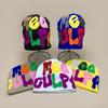 Hip Hop Color Letter Jacquard Knitted Hat Men'S And Women'S Warm Retro American Contrast Colour Pullover Hat