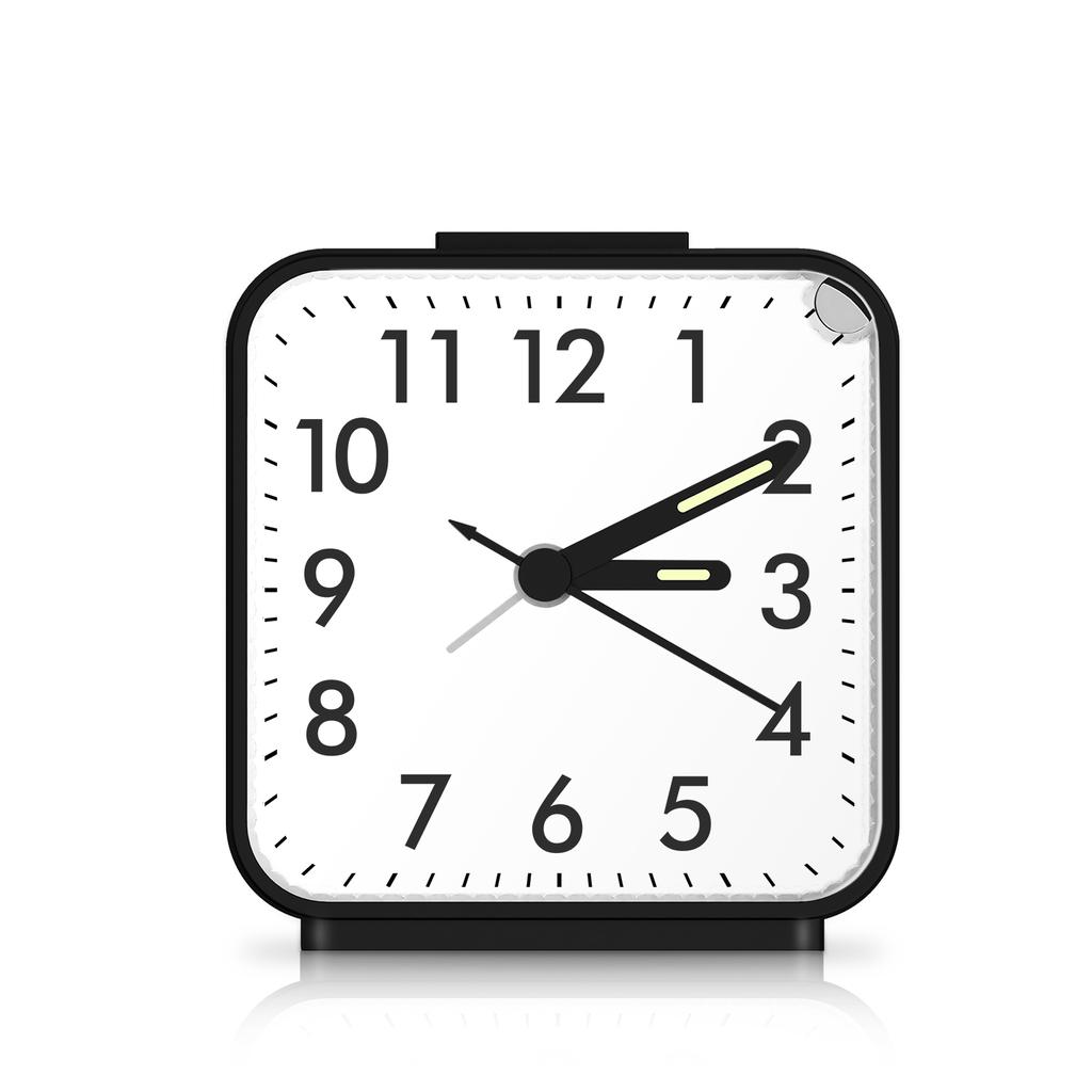 ORIA Analog Alarm Clock Bedside Alarm Clock Classic Small Clock Portable Children Desk Despertador 4 Colors for Home Travel