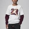 Jordan 23 Logo Crew Neck Sweatshirt Kids Tops Gray White FZ1677-030