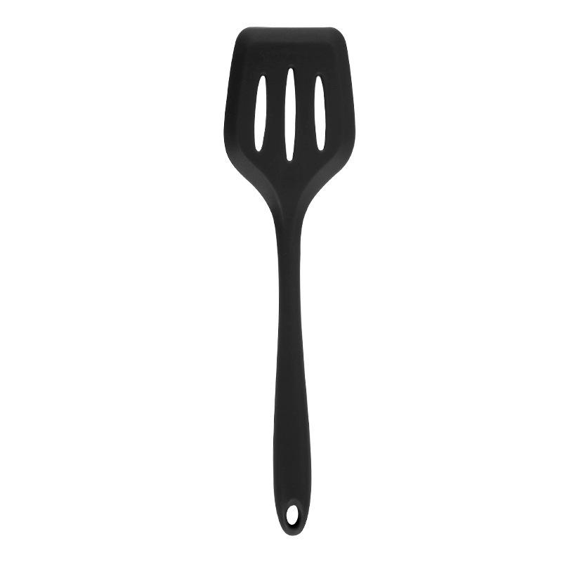 Silicone Kitchenware Set: Non-stick Spatula, Salad Spoon, Slotted Spoon, Rice Spoon, Flour Scoop, Strainer