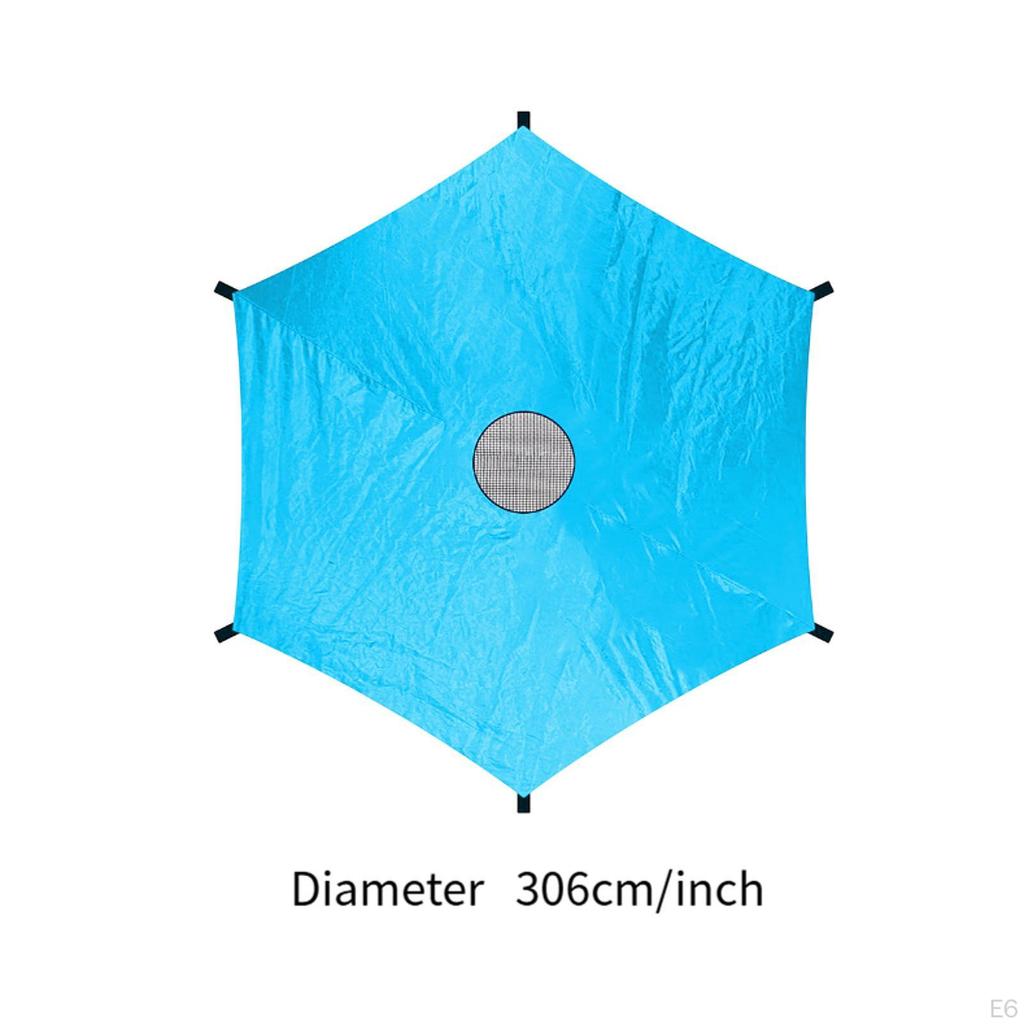 Cover of Trampoline Autumn for 6 Waterproof Poles Blue Rain Summer