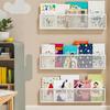 1/2/3Pcs Storage Rack Metal Bookshelf Strong Load-bearing Simple Installation Multipurpose Wall Mount Record Holder Magazine Rack