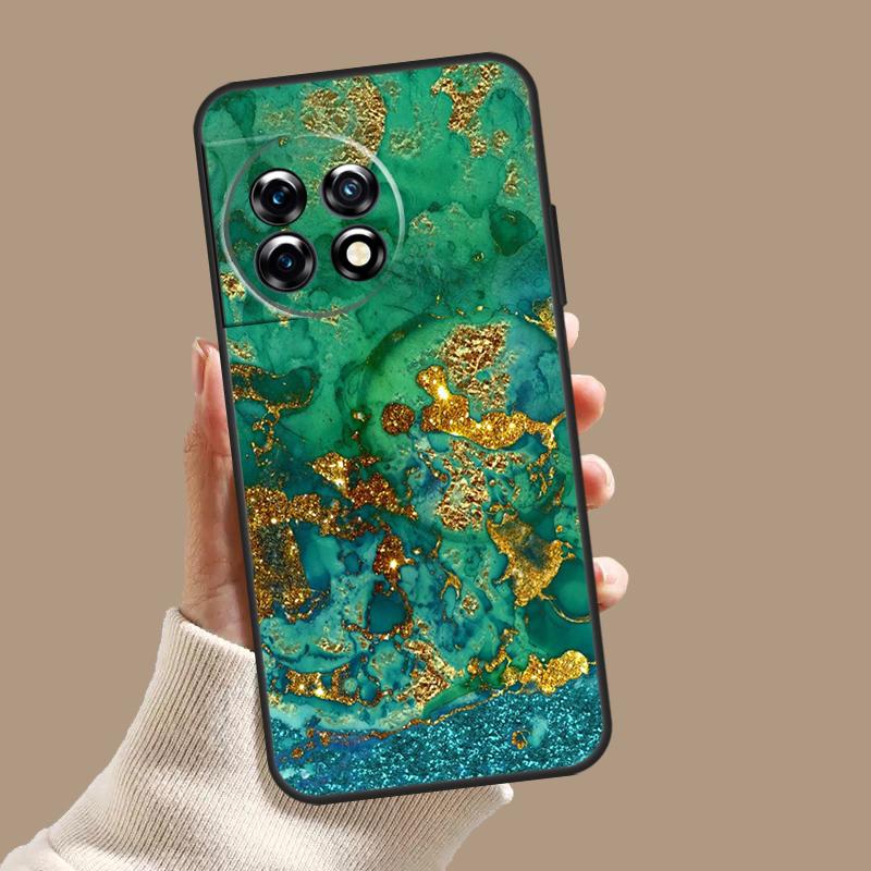 Luxury Gold Foil Art Case For OnePlus Nord 5 CE 4 3 Lite N20 N30 OnePlus 15 13 12 11 8 9 10 Pro 12R 13T 13R Cover