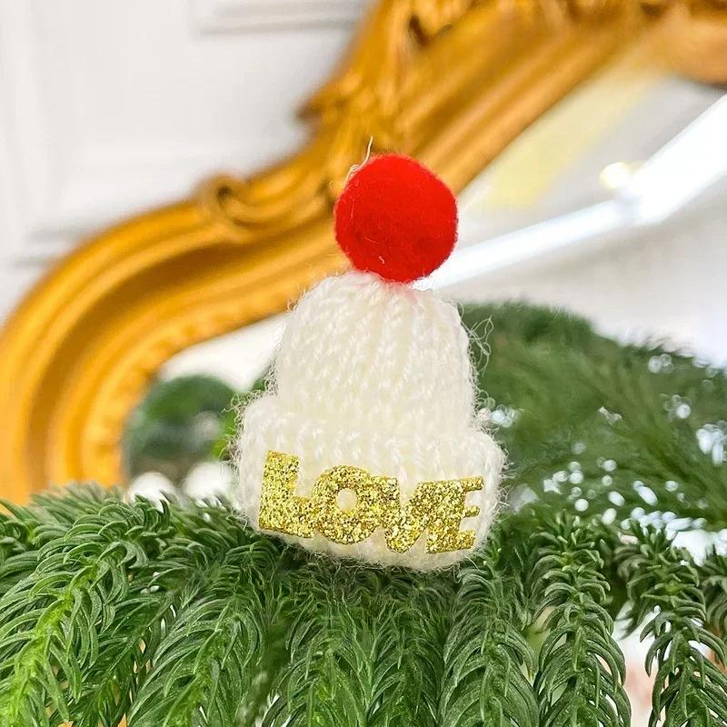 

1 шт. корейская мини-вязаная шапка LOVE рождественский фестиваль подарочная шапка заколка для волос ювелирные аксессуары FYS0190-White