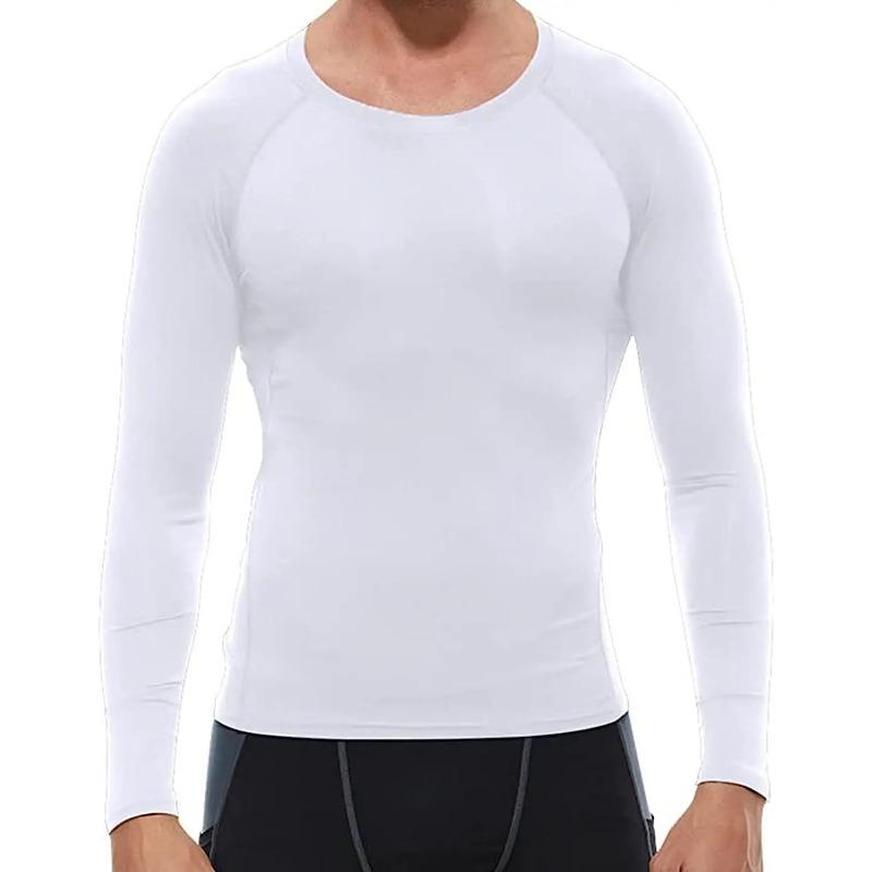 Workout-T-Shirt für Herren, langärmelig, Kompressionsshirts, cooles, schnelltrocknendes Sportunterhemd, Baselayer, Athletic Gym-T-Shirt