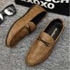 Men's Spring Summer New Lazy Leather Shoes British Casual Set Feet Men's Shoes Soft Bottom Breathable Loafers H1008