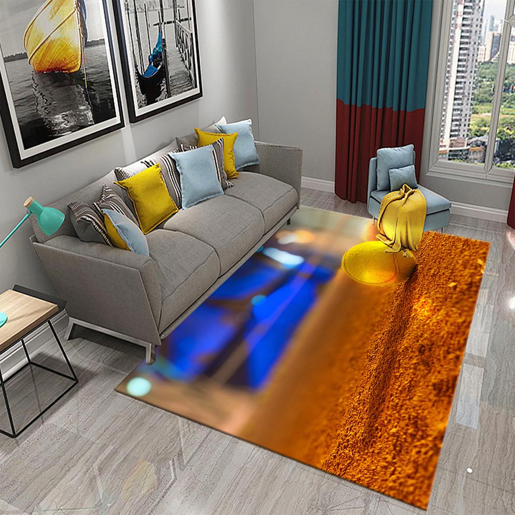 3D Funny Sport Tennis Carpets for Bedroom Living Room Bathroom Soft Comfortable Non-slip Absorbent Mat Children Play Bedside Rug