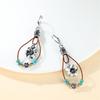 1 Pair Vintage Silvery Color Flower Drop Earrings Boho Golden Color Bead Floral Earrings Diy Jewelry Valentine's Day Gifts