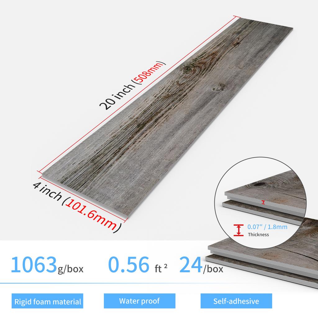 Woodgrain Wall Panels Thick Foam - Waterproof PET Matte Stickers for Kitchen Backsplash & Living Room Self-Adhesive