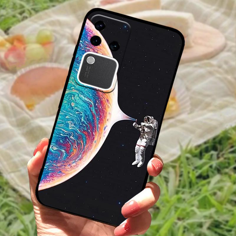 For Vivo V30 Pro Case For Vivo V30 Lite Shockproof Silicone Soft Marble Black Bumper Funda Coque for Vivo V30 V2318 Phone Shell