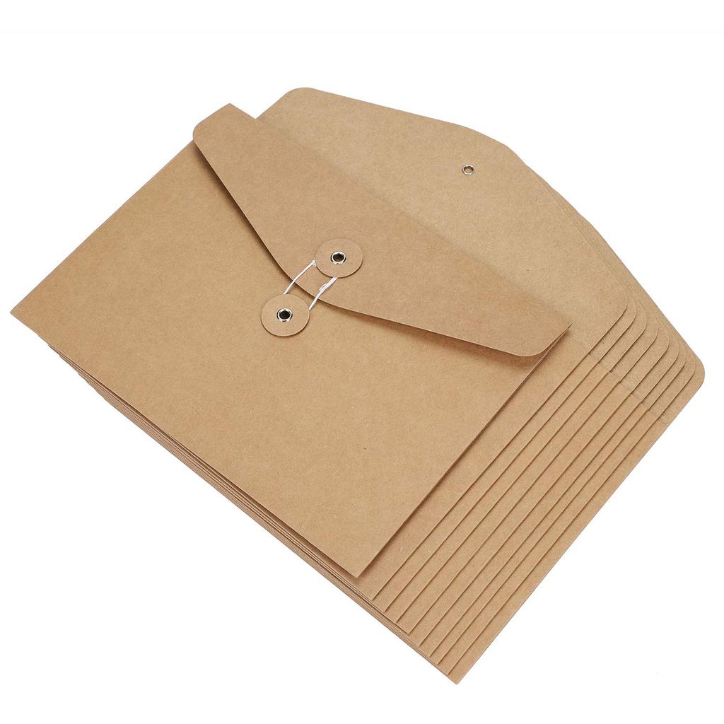 Set of 10 A5 Individual File Kraft Clear Portable Large Stylish Document Storage Document Paper Document Office Supplies Folders, Cases, Paper, Files,