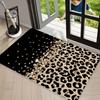 Multi-Color Leopard Print DOORMAT Area Rug Carpet Striped Animal Skin Pattern Stylish Non-Slip Floor Mat for Entryway Aesthetic