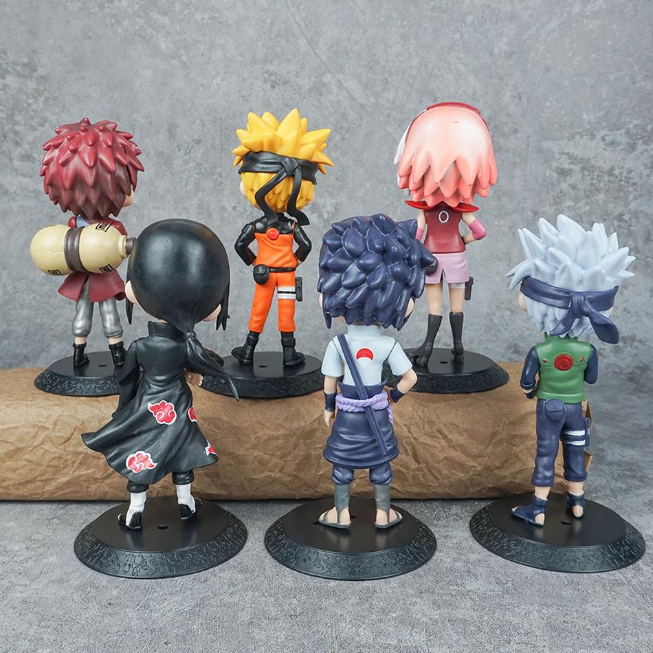15cm Figurka Anime Naruto Kakashi Figurka Akcji Wersja Q Kawaii Sasuke Itachi Figurka Dekoracja Samochodu Model Kolekcjonerski Zabawka