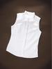 Women's Korean Style Sleeveless Stand Collar Cotton Shirt - Versatile Base Layer for Autumn/Winter, Ideal with Suits & Sweaters.
