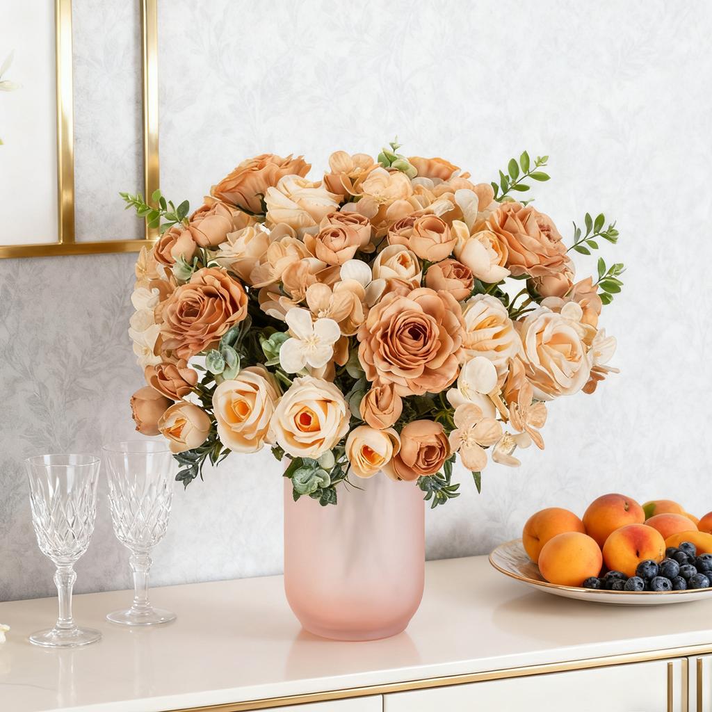 Künstliche Blumen Hohe Qualität Seidenrose Valentinstag Kranz Haus Zimmer Hof Brautstrauß Zubehör Hochzeit Außen Dekoration DIY Geschenk