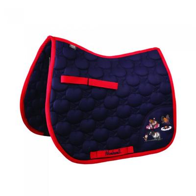 Thelwell Collection Practice Makes Perfect Quilted Apple Shape Horse Saddle Cover