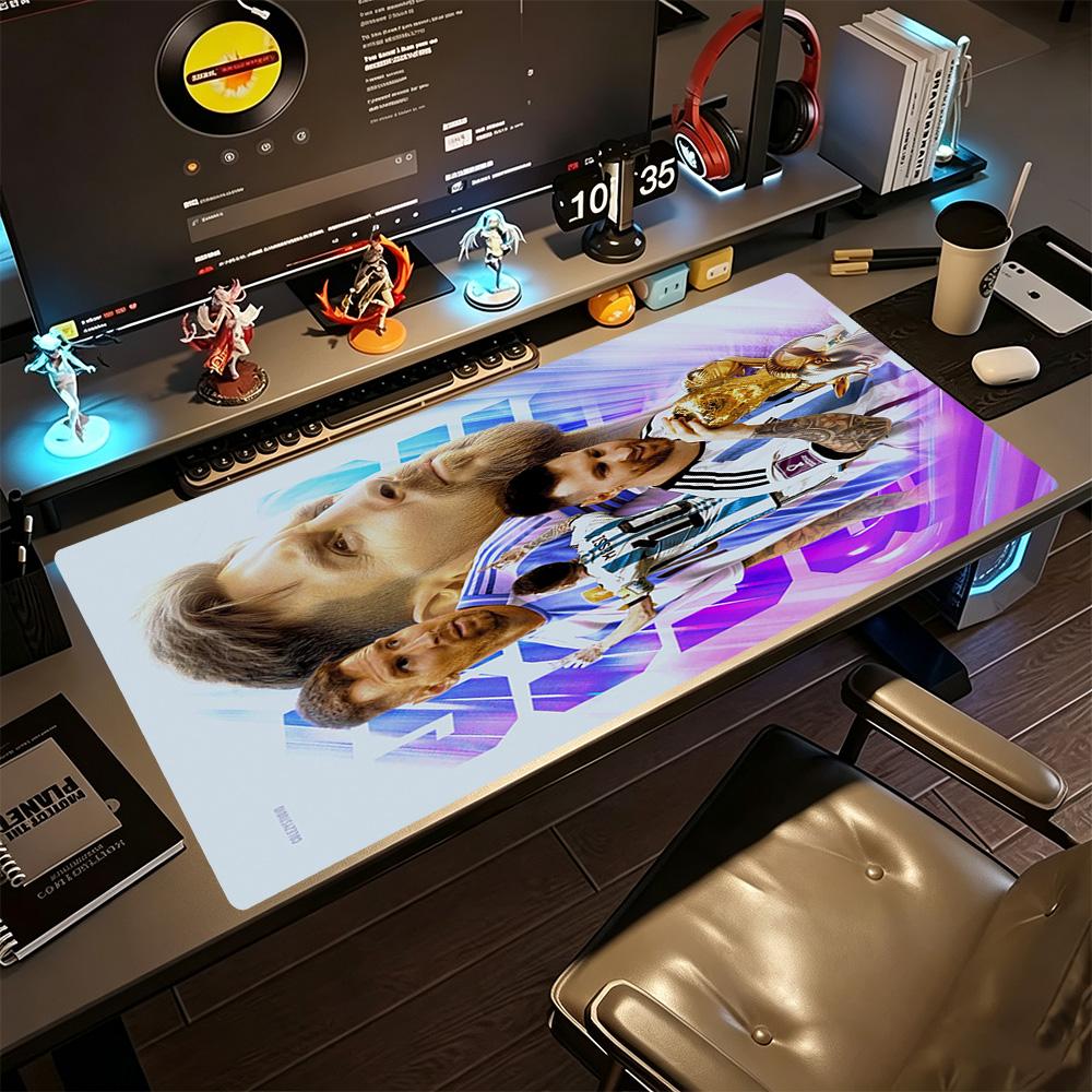 Football Messi Large Mouse Pad Gaming Laptop Mouse Pad Office Mouse Mats Non-Slip Rubber Base Office Desk Accessory