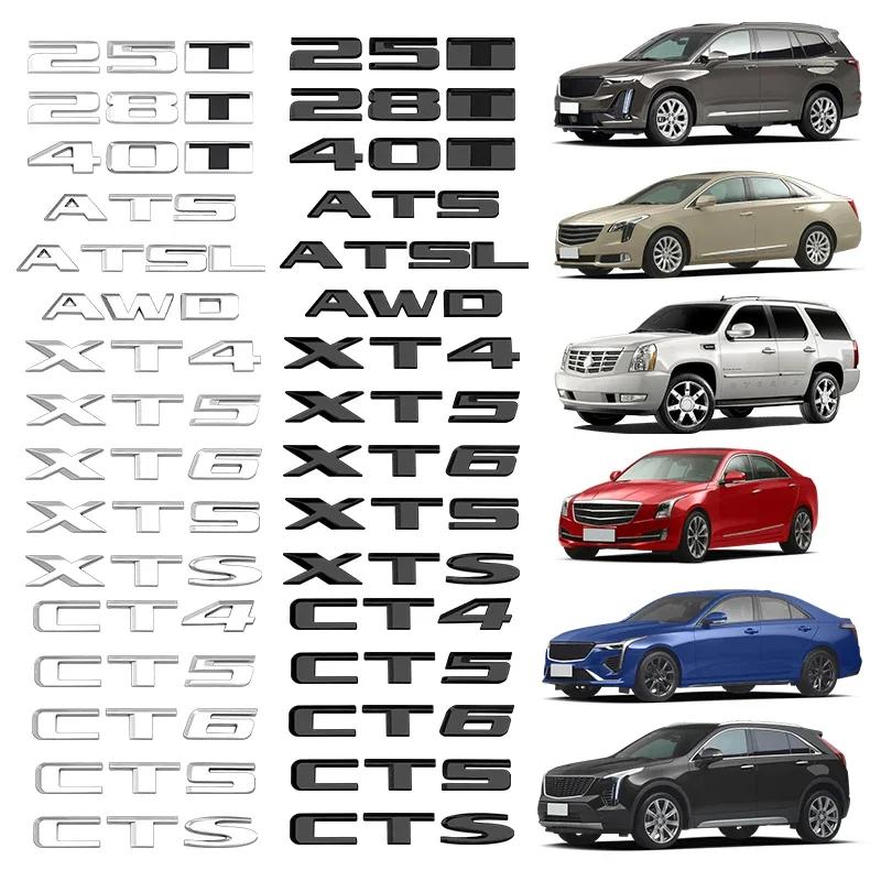 cwjtsb1 3D letter ABS Car Rear Trunk Emblem ATS AWD 25T 28T 40T Badge Accessories For Cadillac CT4 CT5 CT6 CTS XT4 XT5 XT6 XTS ATS