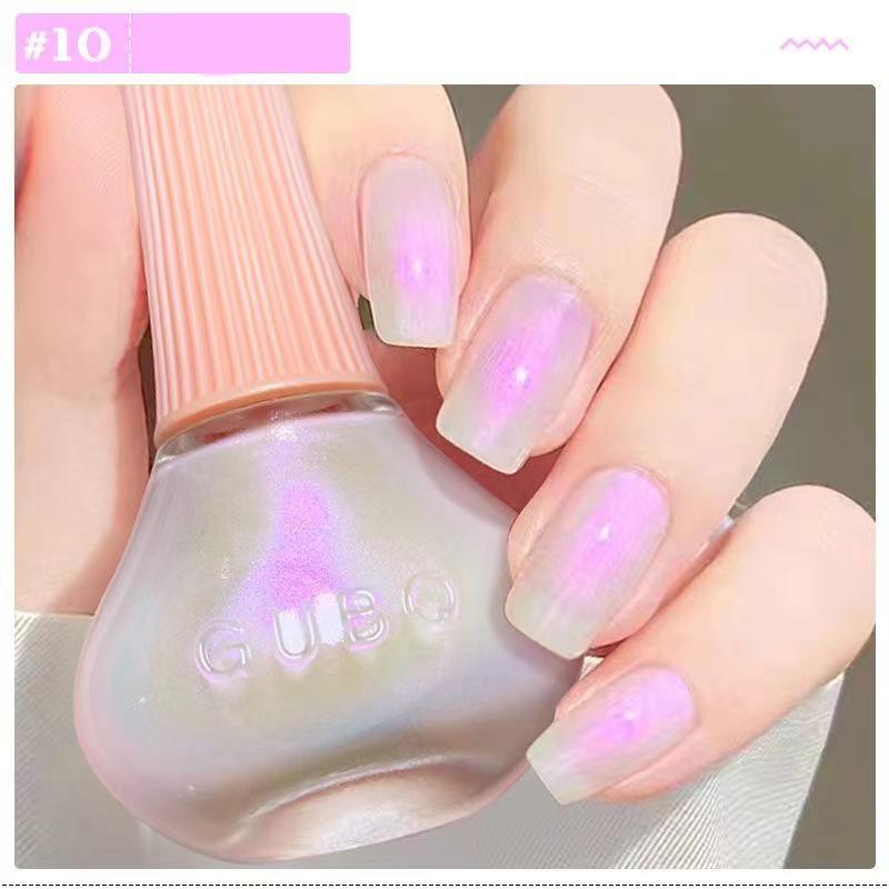 Nail Art Популярный молочно-белый лак для ногтей Быстросохнущий долговечный лак Матовый перламутровый лазерный блестящий лак для ногтей Сделать