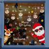 Removable Merry Christmas Window Stickers Santa Claus Xmas Tree Christmas Decorations Cartoon PVC Wall Stickers Home Decor
